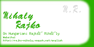 mihaly rajko business card